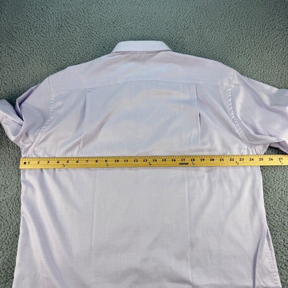 Eton Classic Fit Dress Shirt Pink Long Sleeve Button Up Size 17.5 XL 44 - Picture 10 of 13